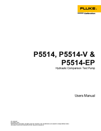 Thumbnail of document Manual - P5515 Hydraulic Comparison Test Pump